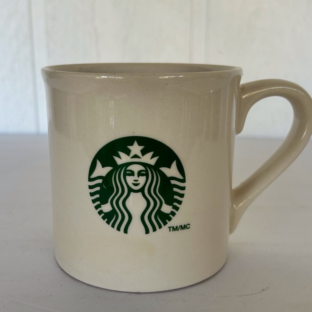 STARBUCKS WHITE CERAMIC SIREN MUG